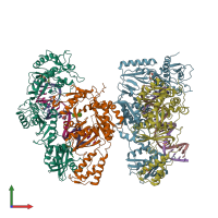 PDB entry 5txo coloured by chain, front view.