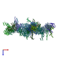 PDB entry 5txv coloured by chain, top view.