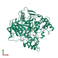 PDB entry 5tyn coloured by chain, front view.