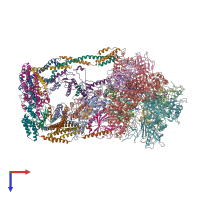 PDB entry 5u0s coloured by chain, top view.