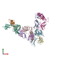 PDB entry 5u16 coloured by chain, front view.