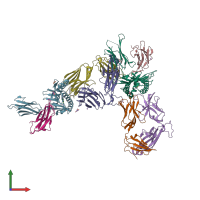 PDB entry 5u17 coloured by chain, front view.