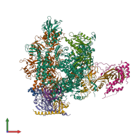 PDB entry 5u5q coloured by chain, front view.