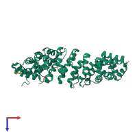 PDB entry 5u5r coloured by chain, top view.