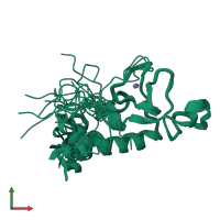 PDB entry 5u6h coloured by chain, ensemble of 20 models, front view.