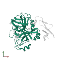 Factor VII heavy chain in PDB entry 5u6j, assembly 1, front view.