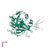 Factor VII heavy chain in PDB entry 5u6j, assembly 1, top view.