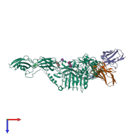PDB entry 5u8r coloured by chain, top view.