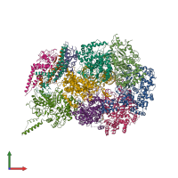 PDB entry 5u8s coloured by chain, front view.