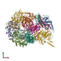 PDB entry 5u8t coloured by chain, front view.