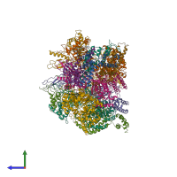 PDB entry 5u8t coloured by chain, side view.