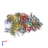 PDB entry 5u8t coloured by chain, top view.