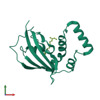 PDB entry 5u9i coloured by chain, front view.