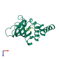 PDB entry 5u9i coloured by chain, top view.