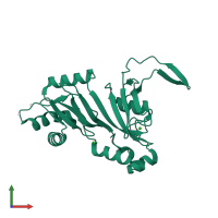 PDB entry 5uba coloured by chain, front view.