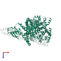 Phosphatidylinositol 4,5-bisphosphate 3-kinase catalytic subunit delta isoform in PDB entry 5ubt, assembly 1, top view.