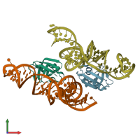 PDB entry 5ud5 coloured by chain, front view.