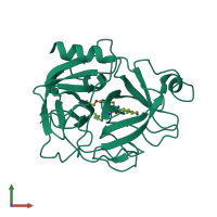 PDB entry 5ugd coloured by chain, front view.