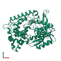 PDB entry 5ugq coloured by chain, front view.