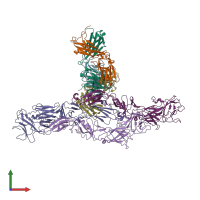 PDB entry 5uhy coloured by chain, front view.