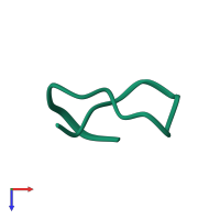 PDB entry 5ui6 coloured by chain, ensemble of 10 models, top view.