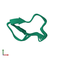 PDB entry 5ui7 coloured by chain, ensemble of 10 models, front view.