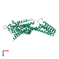 PDB entry 5uig coloured by chain, top view.