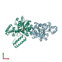 PDB entry 5ujj coloured by chain, front view.