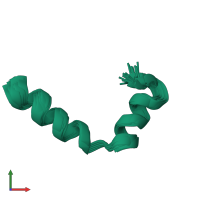 PDB entry 5ujq coloured by chain, ensemble of 20 models, front view.