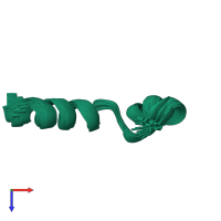 PDB entry 5ujq coloured by chain, ensemble of 20 models, top view.