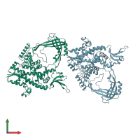 PDB entry 5ujy coloured by chain, front view.