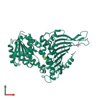 PDB entry 5ukw coloured by chain, front view.