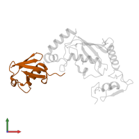 Ubiquitin in PDB entry 5ulh, assembly 1, front view.