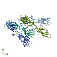 PDB entry 5uly coloured by chain, front view.