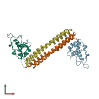 PDB entry 5un5 coloured by chain, front view.