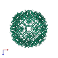 Ferritin heavy chain in PDB entry 5up7, assembly 1, top view.