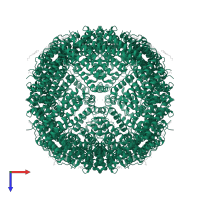 Ferritin heavy chain in PDB entry 5up9, assembly 1, top view.