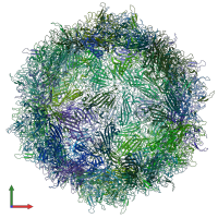 PDB entry 5us9 coloured by chain, front view.