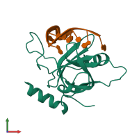 PDB entry 5usb coloured by chain, front view.