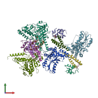 PDB entry 5usr coloured by chain, front view.