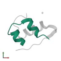 Insulin A chain in PDB entry 5usv, assembly 2, front view.