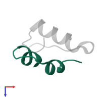 Insulin A chain in PDB entry 5usv, assembly 2, top view.