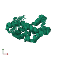 PDB entry 5utg coloured by chain, ensemble of 20 models, front view.
