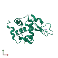 PDB entry 5uvj coloured by chain, front view.