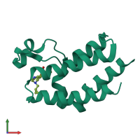 PDB entry 5uvt coloured by chain, front view.