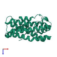 tRNA-(MS(2)IO(6)A)-hydroxylase-like in PDB entry 5ux1, assembly 1, top view.