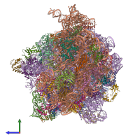 PDB entry 5uym coloured by chain, side view.