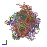 PDB entry 5uyq coloured by chain, side view.