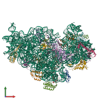 PDB entry 5uz4 coloured by chain, front view.