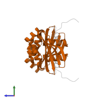 Monopolin complex subunit CSM1 in PDB entry 5v1a, assembly 1, side view.